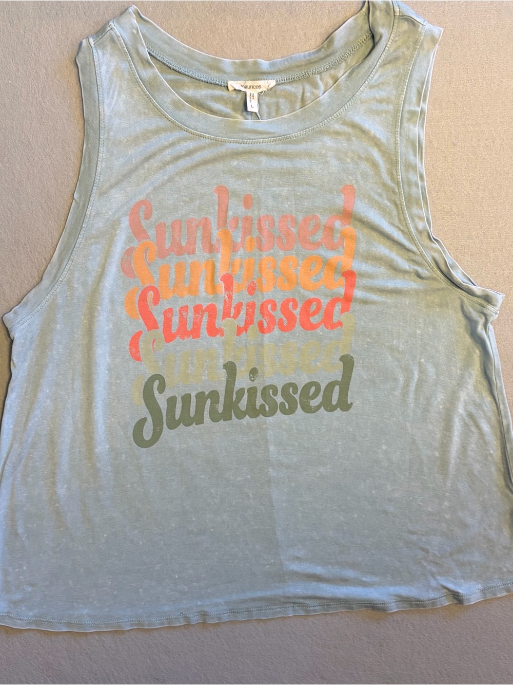 Maurices Light Sage Green 'Sunkissed' Graphic Tank